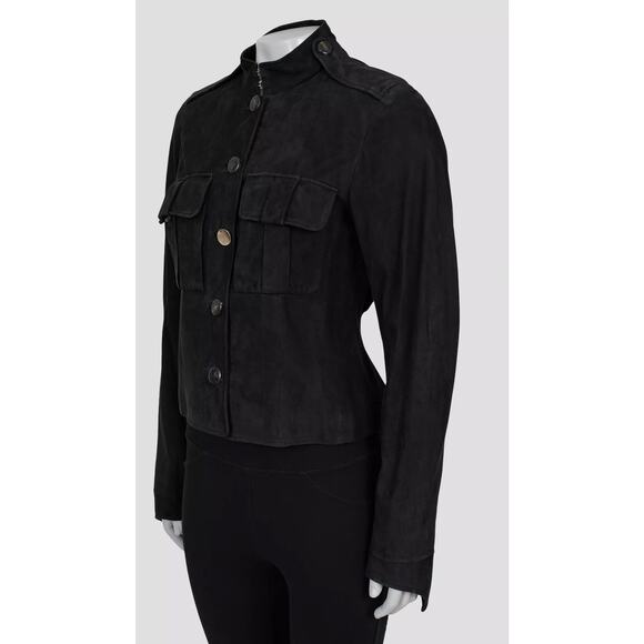 Saint Laurent Vintage Black Leather Jacket - Size IT38 / M - Picture 2 of 7